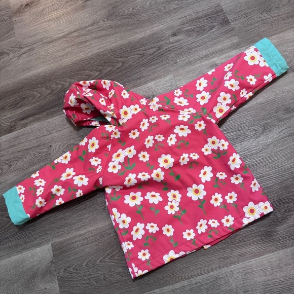 Lazy One Floral Flower Little Girls Raincoat Rain Jacket 2T Daisy Spring - Picture 5 of 5